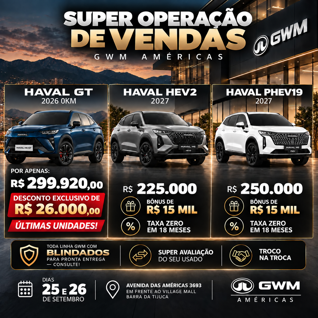 Campanha criada para uma ação GWM